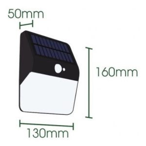 Foco Aplique Solar Con Sensor De Pared Exterior Luz Cálida - Imagen 2