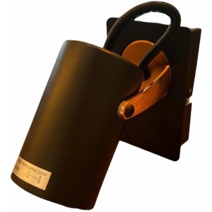 Luminaria Spot De Pared Una Luz Negro Y Cobre - Imagen 2