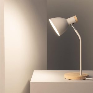 Luminaria De Mesa Portatil Nordico Madera Y Metal - Imagen 6