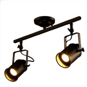 Luminaria Spot Techo O Pared Doble Foco Vintage Escenario - Imagen 1