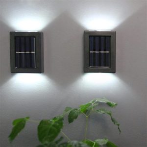 Kit De 2 Aplique Bidireccional Solar Led Decorativo - Imagen 6