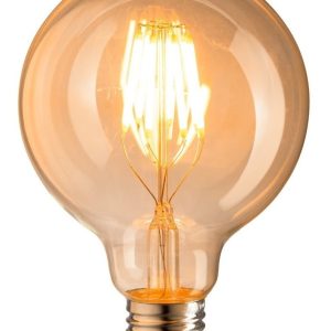 Lámpara Globo Led 8w Ambar Multifilamento G95 Vintage Retro - Imagen 1