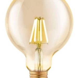 Lámpara Globo Led 8w Ambar Multifilamento G80 Vintage Retro - Imagen 1