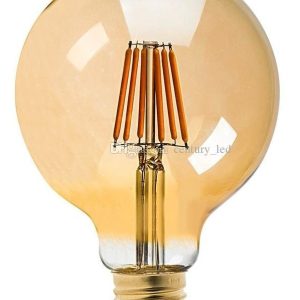 Lámpara Globo Led 8w Ambar Multifilamento G95 Vintage Retro - Imagen 2