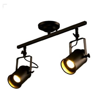 Luminaria Spot Techo O Pared Doble Foco Vintage Escenario - Imagen 1