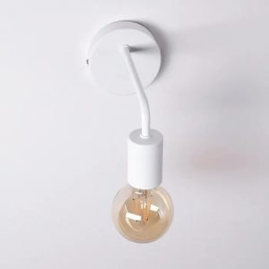 Luminaria Aplique De Pared Blanco Vintage Nordico Filamento - Imagen 2