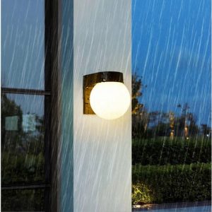 Luminaria Led Aplique Pared Globo Exterior Apto Intemperie - Imagen 2