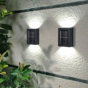 Kit De 2 Aplique Bidireccional Solar Led Decorativo - Imagen 7