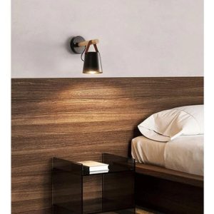 Luminaria Aplique De Pared Vintage Nordico Madera Y Metal - Imagen 1