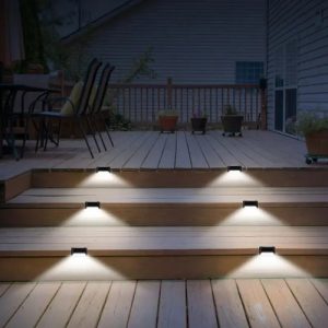 Pack De 4 Luminaria Panel Solar Led Exterior Escalera Jardin - Imagen 4