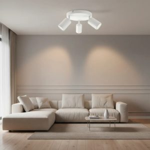 Luminaria 3 Spot Techo Aplique Movible Con Lamparas Gu10 - Imagen 6