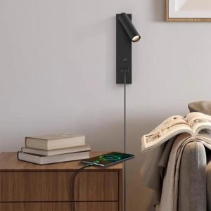 Luminaria Pared Led Con Usb Lectura Dormitorio Portatil - Imagen 12