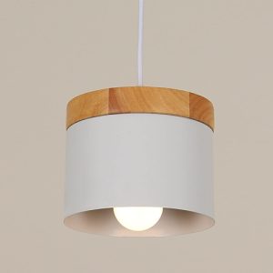 Luminaria Colgante Madera Natural Y Metal Nordico Olav - Imagen 2