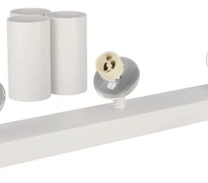 Luminaria Spot Triple Aplique De Pared Techo Cilindro Blanco - Imagen 4