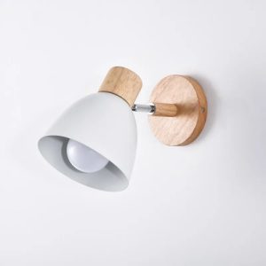 Luminaria Aplique De Pared Madera Spot Direccionable E27 - Imagen 1