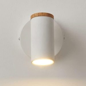 Luminaria Spot Led 5w De Pared Nordico Madera Y Metal Bera - Imagen 2