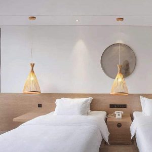 Luminaria Colgante Techo Varillas De Bambu E27 - Imagen 5