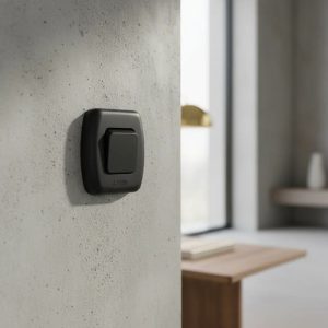 Llave Interruptor Unipolar Superficie Exterior Kalop Negro - Imagen 1
