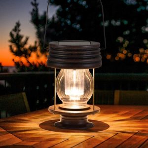 Luminaria Farol Solar Decorativa Mesa Jardin Exterior - Imagen 5