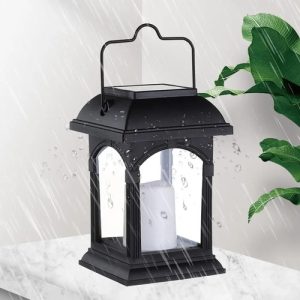 Farol Solar Led Jardín Para Exterior Simula Vela Luz Calida - Imagen 4