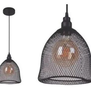 Luminaria Colgante Jaula Rejilla Metal Vintage Retro. E27 - Imagen 1