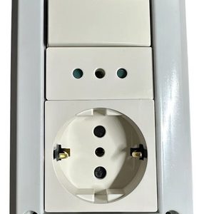 Caja Exterior C Toma Schucko, Tres En Línea Y Llave Bipolar - Imagen 1