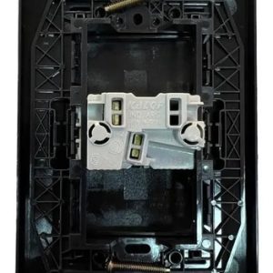 Plaqueta Con Llave De Luz Interruptor Teclon Negro Kalop - Imagen 4