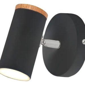 Luminaria Spot Led 5w De Pared Nordico Madera Y Metal Bera - Imagen 5