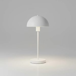 Luminaria Lampara De Mesa Hans Tipo Hongo En Metal Nordico - Imagen 3