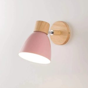 Luminaria Aplique De Pared Madera Spot Direccionable E27 - Imagen 1