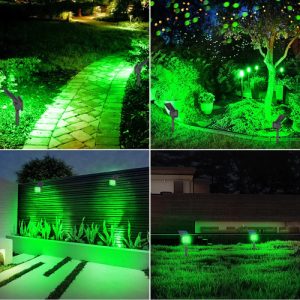 Kit X2 Pincho Farol Solar De Jardín Led Luz Verde - Imagen 12