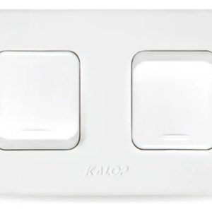 Llave Interruptor Unipolar Doble. Exterior. Kalop - Imagen 2