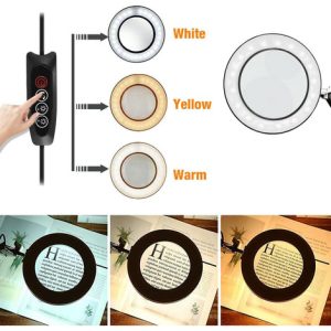 Lampara Portatil Lupa Escritorio Mesa O Morsa Luz Led 12w - Imagen 5