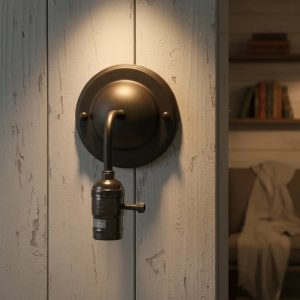 Luminaria Aplique De Pared Vintage Con Interruptor Llave - Imagen 2