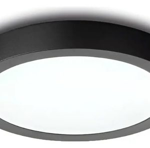 Luminaria Plafon Panel Led 12w Color Negro Redondo - Imagen 1