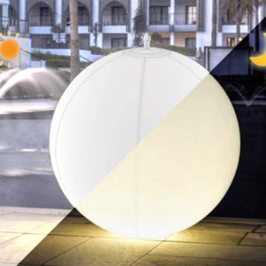 Globo Inflable Piscina Esfera Solar Rgb Carga Con Sol 35cm - Imagen 2