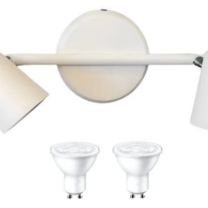 Spot Luminaria Doble Techo Pared Negro Movible C Led Gu10 - Imagen 4