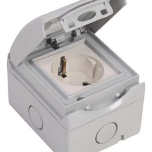 Toma Schucko Con Caja Para Exterior Estanco Intemperie Ip54 - Imagen 1