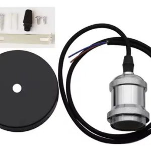 Portalamparas Colgante Vintage Con Cable Textil Y Rosca E27