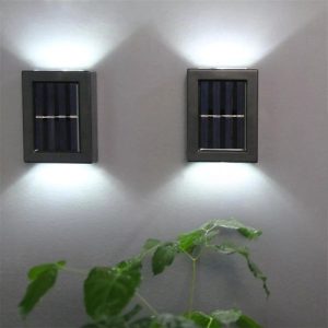 Kit De 2 Aplique Bidireccional Solar Led Decorativo - Imagen 8
