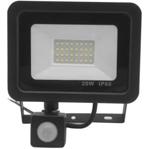 Foco Reflector Led Exterior 20w Con Sensor Ip66 Luz Fria - Imagen 1