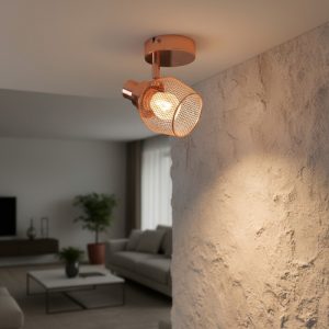 Aplique Spot Rejilla Para Una Lámpara E14 Color Cobre - Imagen 4