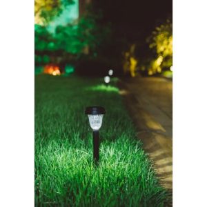 Pincho Farol Solar De Jardín Luz Led Blanca Fría Estaca - Imagen 5