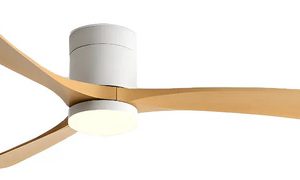 Ventilador De Techo Con Luz Led Color Madera Natural Nordico