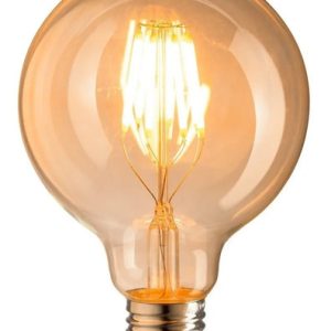 Lámpara Globo Led 8w Ambar Multifilamento G95 Vintage Retro - Imagen 1