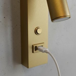 Luminaria Pared Led Con Usb Lectura Dormitorio Portatil - Imagen 5