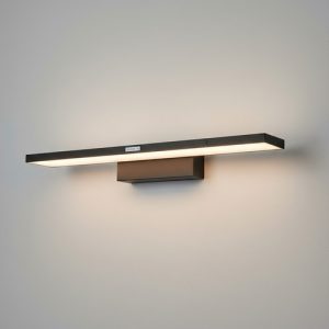 Luminaria Led 12w Aplique Pared Negro Baño Espejo O Cuadro - Imagen 3