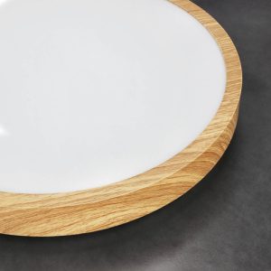Luminaria Plafon Panel Led 18w En Metal Color Madera 30cm - Imagen 3