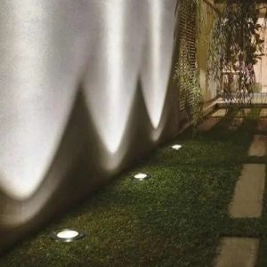 Luminaria Embutir Piso Jardín Exterior Cilíndrico Gu10 Gris - Imagen 4