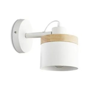 Luminaria Aplique De Pared Madera Y Metal Nórdico - Imagen 1